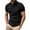 Black #6-3, variant on pstuiky Mens Tops, Men's Pullover Stand Collar Button Pocket Short Sleeve Top Sports Stand Collar Top/Shirt Khaki s