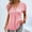Pink, variant on Tops for Women Short Sleeve Button Waffle T Shirts Casual Short Sleeve Loose Tee Ladies Blouse