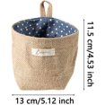 thumbnail image 3 of 4 Pieces Foldable Storage Basket Bag, Cotton Linen Storage Basket Bag, Hanging Storage Bag, 4 Colors, Used To Install Cosmetics, Keys, Toys, Small Ite, 3 of 5