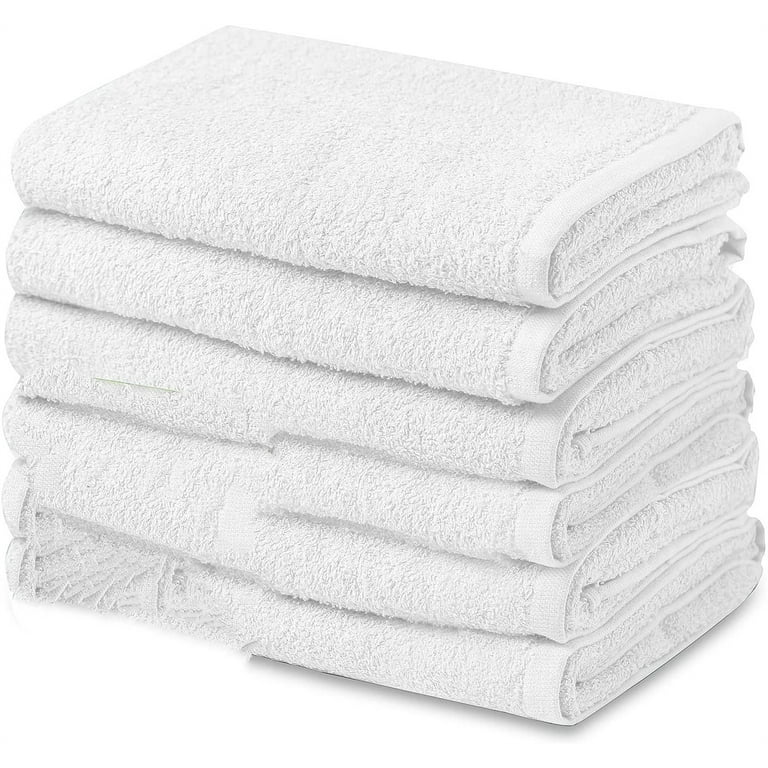 6 Pack Premium Large Bath Towels Cotton 24 x 48 inch Brown & Gray Color.