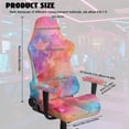 thumbnail image 7 of Jiueut Star Tie Dye Print Gaming Chair Cover with Armrest Cover, Washable High Back Chair Slipcover Removable Computer Chair Cover Non Slip Desk Chair Seat Protector, 7 of 7