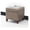 Coffee Brown, variant on 17.5 Inch Square Storage Ottoman with Wheels, Modern Linen Upholstered Footrest Stool & Coffee Table with Top Lid, Rolling Footstool for Living Room & Bedroom, Grey