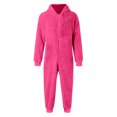 thumbnail image 3 of Adult Hooded Onesie Pajamas Non-Footed One Piece Sleepwear for Men Color: Hot Pink Size: S, 3 of 6