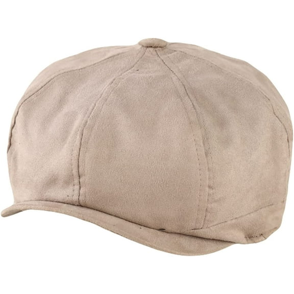CoCopeaunts Unisex Newsboy Cap Vintage Herringbone Octagon Caps for Men Autumn Winter Warm Suede Berets Hat Male Detective Hats