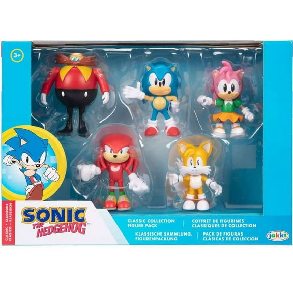 Sonic the Hedgehog Classic Collection Dr. Eggman, Kunckles, Sonic, Tails & Amy Action Figure 5-Pack
