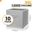 thumbnail image 2 of Storage Cubes Criusia, tamaño grande, 33 x 33 cm (juego de 10), tela gris, 2 of 8