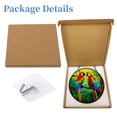 thumbnail image 5 of Colorful Parrots Macaw Couple Stained Glass Suncatcher Window Hangings Colored Handmade Glass Suncatcher Crafts Kits for Indoor Garden Christmas Decoration 16x16cm(2), 5 of 7