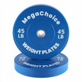 thumbnail image 1 of 2Pcs Rubber Barbell Plates With Printing, 1 of 9