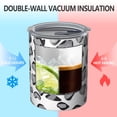 thumbnail image 2 of 12oz Coffee Tumblers White and Gray Of Leopard Print Stainless Steel Vacuum Insulated Travel Tumbler Coffee Cups Mug with Lid and Straw with Cleaning Brush for Cold & Hot Drinks, 2 of 5