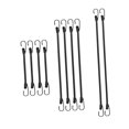 thumbnail image 3 of 10 piezas Cordones de bungee con ganchos correas elásticas de atado atadas por correas para tiendas de campaña, 3 of 9