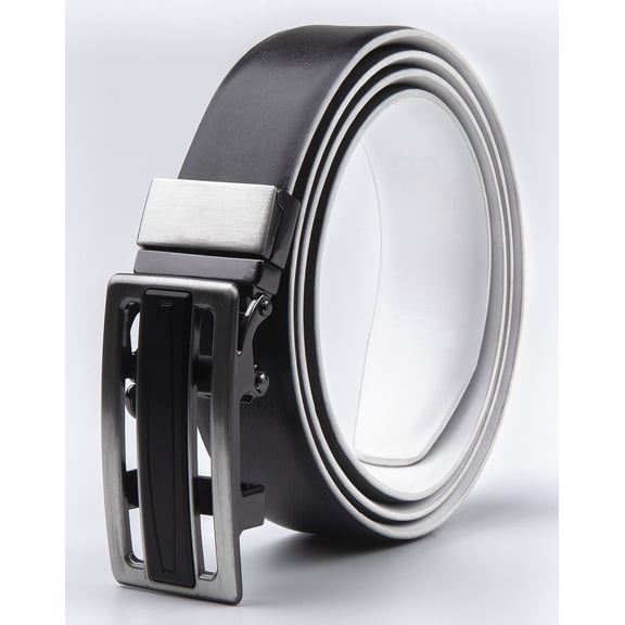 Mens Reversible Belt No Holes Ratchet Belt One Size,Adjust 28-46inch