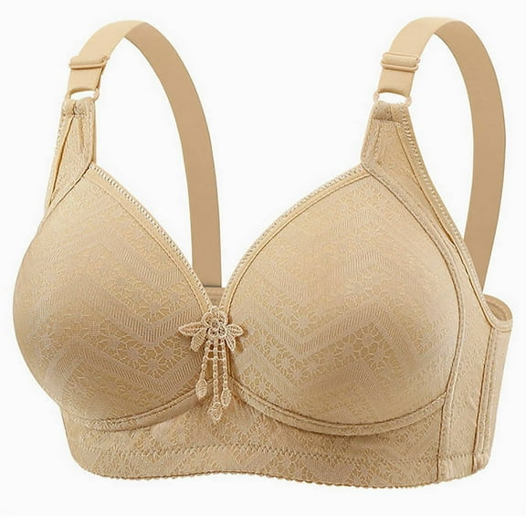 ALLLIST Solid Bras for Women No Wire Beige Bralette Push up T Shirt Ladies Bras Size S-XL