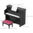 thumbnail image 3 of Juego de Mini Piano para casa de muñecas, juguete con taburete, instrumento musical de simulación, 1 Juego, 3 of 5