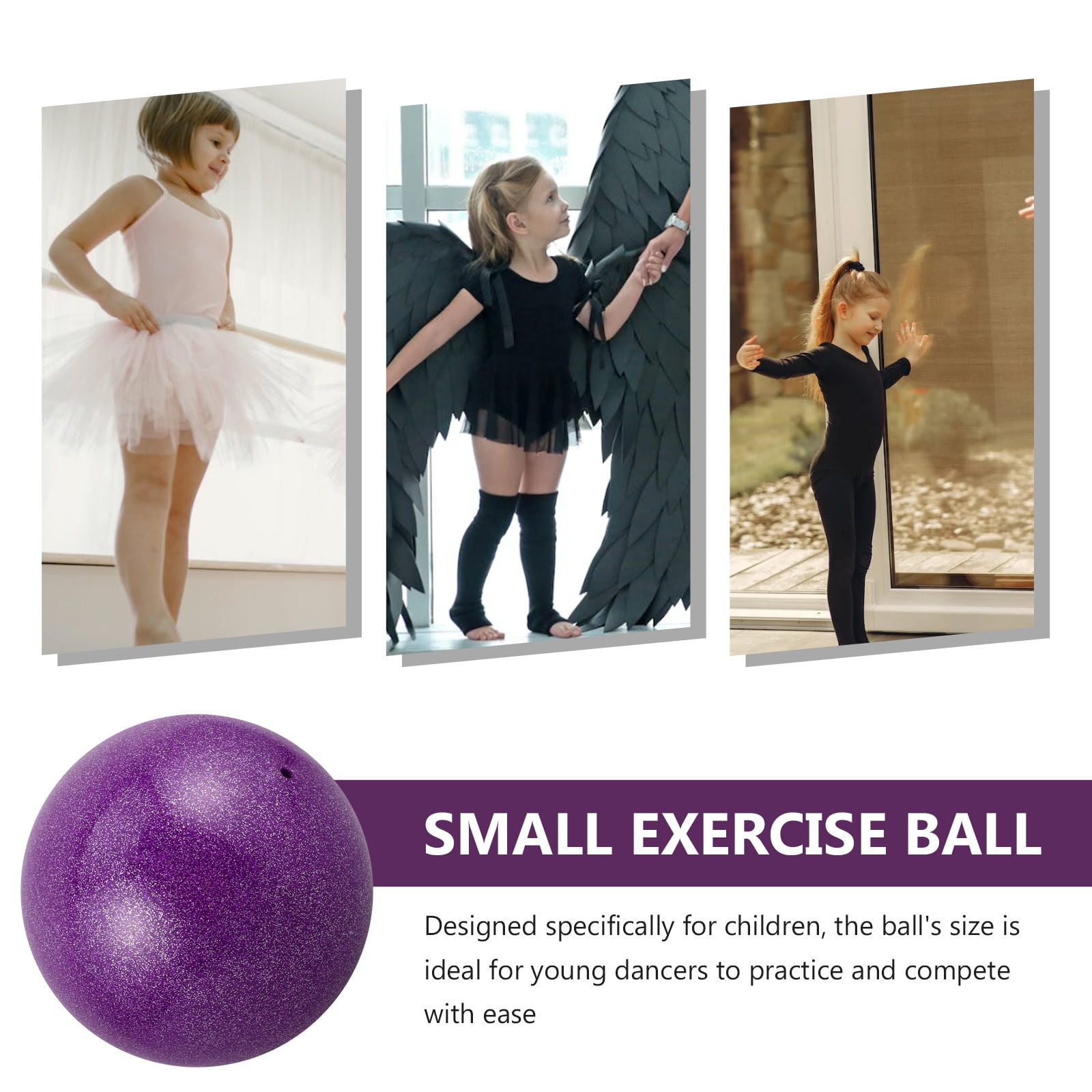 AURARMLET Gymnastic Ball Gymnastics Ball Purple PVC for Balance Training 1Pack