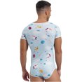 thumbnail image 5 of Mono Sexy de manga corta con botones en la entrepierna para hombre, pijama, mono con estampado de dibujos animados, ropa de dormir, traje de baño, 5 of 5