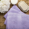thumbnail image 4 of Superior Hymnia Egyptian Cotton Hand Towel Set, Purple, 4 of 6