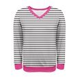 thumbnail image 5 of thefmos Women's Fall Winter Striped Long Sleeve V Neck Pullover Tops Dressy Casual Blouses Loose Cute Shirts Vacation Fashion Clothes, Dark Gray XL, 5 of 6