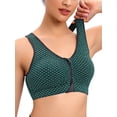 thumbnail image 3 of Women's Zip Front Sports Bra Wireless Post-Surgery Yoga Bras Removable Cups, 3 of 8