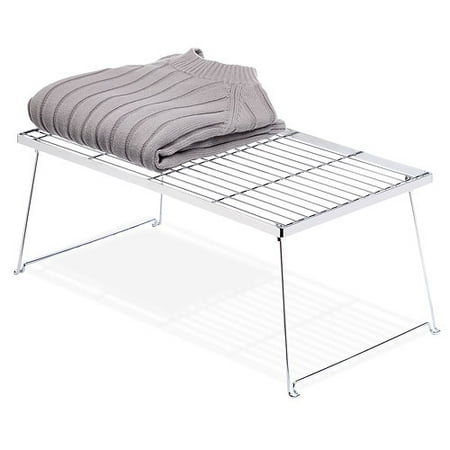 Whitmor Large Grid Stacking Shelf, Chrome