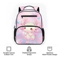 thumbnail image 6 of HUIACONG 13.5 Inch Kids School Backpack Cute Pink Axolotl Bubble Pattern Water Resistant Multi Pocket Adjustable Padded Breathable Shoulder Straps Lightweight Large Capacity Bookbag for Preschool, 6 of 7