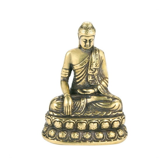 Brass Buddhas Figurines Buddhas Statues Ornament for Home Office Decors Buddhas Sculpture Housewarmings Gift Buddhas Decors
