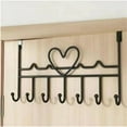 thumbnail image 5 of Artrylin Over Door Hooks with 7 Coat Hooks - No Drill Hanger Organizer for Clothes/Hats/Bags, Heavy Duty Metal Coat Rack with Adjustable Spacing, Holds 30lbs per Hook (Black), 5 of 8