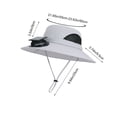 thumbnail image 3 of Gorro solar recargable con cubierta para el cuello, gorra impermeable y de secado rápido para exteriores con malla transpirable y ala ajustable para pesca, senderismo y jardinería, 3 of 6