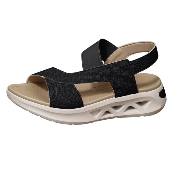 DAFEI Wedding Sandals for Women Thick Soled Women's Shoes Fashion Casual Strap Hollow Open Toe Fish Mouth Beach Sandals