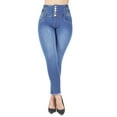 thumbnail image 6 of Fashion2Love Women's Juniors Colombian Design Butt Lift Push Up High Waist Skinny Jeans, 6 of 9
