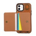 thumbnail image 5 of Allytechgroup Stylish iPhone 11 Wallet Case, Secure Phone Case for Apple iPhone 11, Multi-functional and Durable, Ring Holder Hand Wrist Stand Shockproof Case for Women Men, Brown, 5 of 7