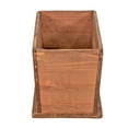 thumbnail image 3 of Leisure Season Newport Rectangular Tapered Wood Planter in Medium Brown, 3 of 5