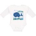 thumbnail image 3 of Inktastic Whale Little Brother Boys Long Sleeve Baby Bodysuit, 3 of 5
