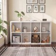 thumbnail image 3 of Leumius 8-Cube Open Back Storage Organizer, 2x4 Bookcase Shelving Unit for Home and Office, White, 3 of 8