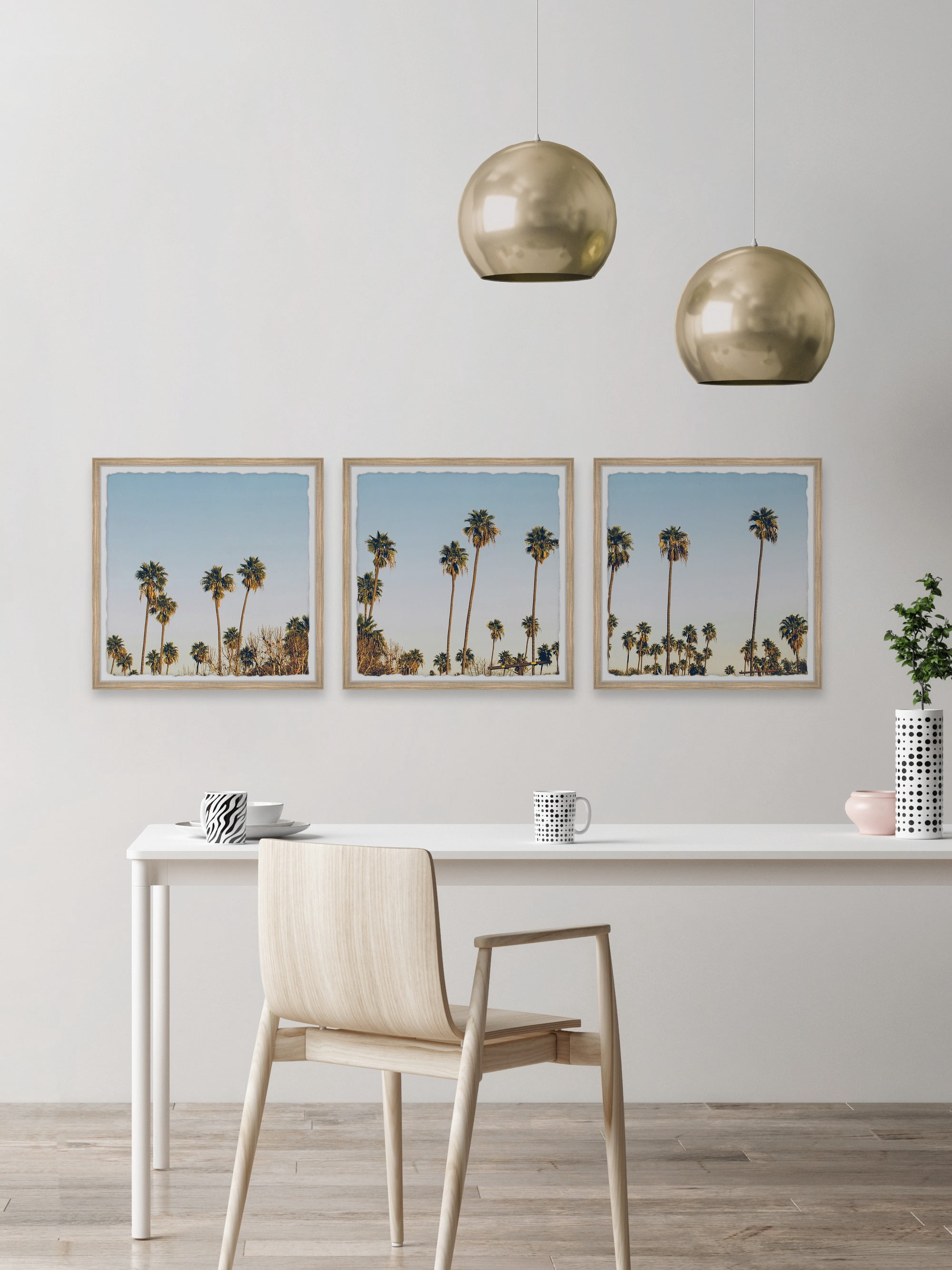 Marmont Hill Palms Sunrise Triptych
