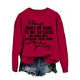 thumbnail image 4 of WEAIXIMIUNG Sweat-Shirt pour Femmes Zip Noir Sweat-Shirt à Manches Longues Col Rond Imprimé "Please don't Be Rude", 4 of 4