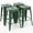 Dark Green, variant on Vogue Furniture Direct White 24 Inch Metal Bar Stools Counter Height Barstools Modern Backless Stackable Metal Indoor/Outdoor Bar Stools Kitchen Counter Stools Chairs, Set of 4