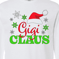 thumbnail image 4 of Inktastic Gigi Claus with Christmas Santa Hat and Snowflakes Long Sleeve T-Shirt, 4 of 5