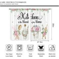 thumbnail image 5 of Farmhouse Pink Kitchen Curtains 27.5Wx36H Inch Rod Pocket Rustic Floral Curtains for Kitchen Spring Country Wooden Flower Art Printed Funny Quotes Window Drapes Treatment Fabric 2 Panels, 5 of 5
