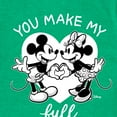 thumbnail image 3 of Disney - Mickey & Friends - Mickey & Minnie - You Make Me Full - Toddler And Youth Short Sleeve Graphic T-Shirt, 3 of 5
