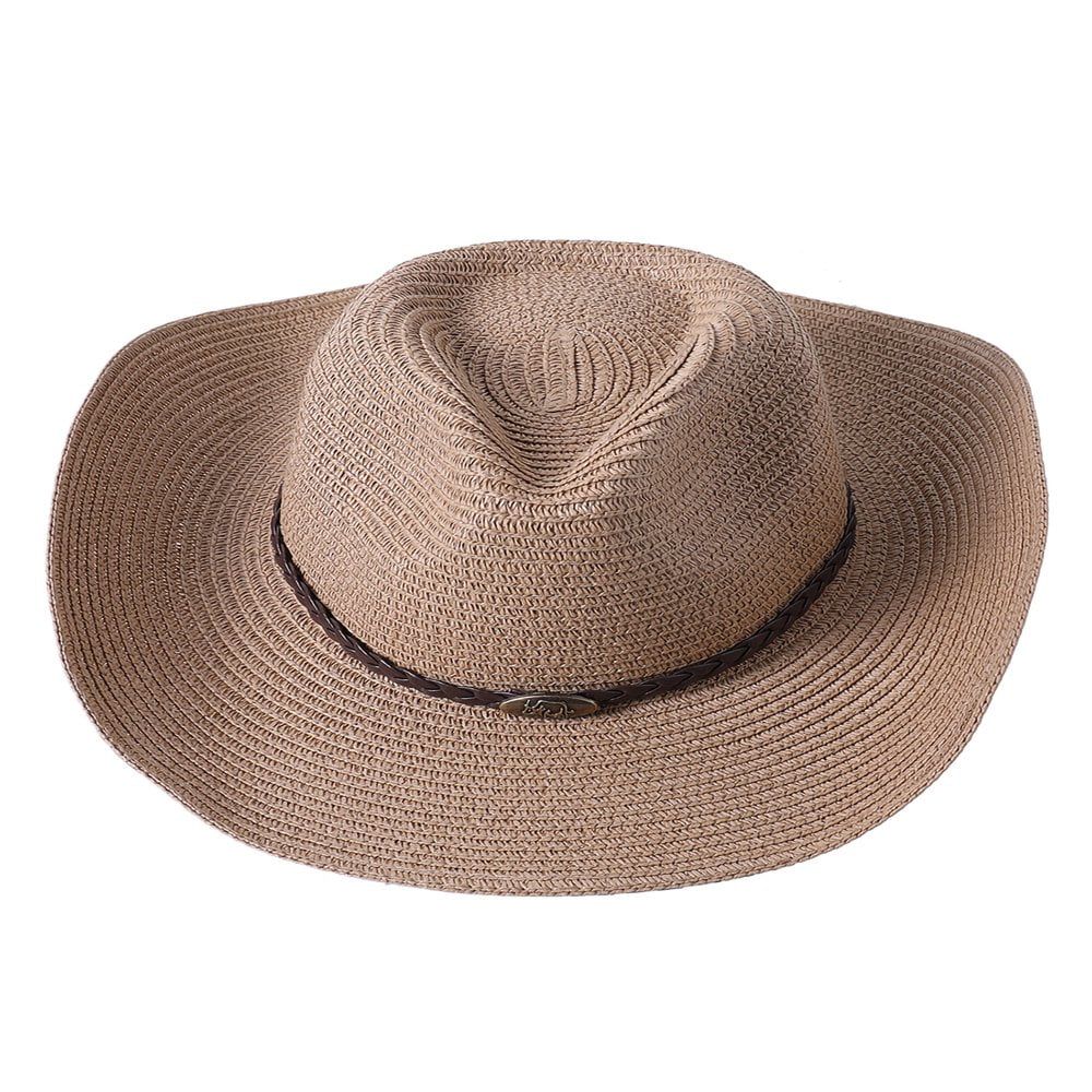 7635 Western Cowboy Hat With String For Women Men Foldable Summer Sun Western Cowboy Hat with String for Women Men Foldable Summer  main image 4
