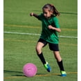thumbnail image 6 of Barocity Soccer Ball - Premium Official Match Ball with Cool Reflective Rainbow Hex Pattern, Durable Adult and Kids Soccer Ball for Indoor, Outdoor, Training, Practice, Play, Games - Pink Size 5, 6 of 7