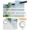 thumbnail image 6 of Ocean Beach Palm Tree Blackout Curtains for Bedroom Living Room, Summer Tropical Island Decor Seaside 96 In Long Thermal Insulated Room Darkening Drapes Grommet Window Treatments, 52 x 96 In, 6 of 9