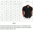 thumbnail image 5 of snullo Men's Linen Shirts Short Sleeve Casual Shirts Button Down Shirt Business Dress Clothing Beach Fashion Summer Tops, 5 of 6