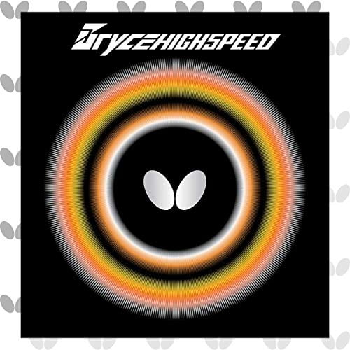 Butterfly Bryce High Speed Feuille de Caoutchouc pour Tennis de Table - 1,9 Ou 2,1 mm - Rouge Ou Noir - 1 Feuille de Caoutchouc pour Tennis de Table Inversée - Caoutchouc Professionnel pour Tennis de Table