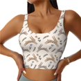 thumbnail image 2 of Picia Retro Rabbit Sports Bra for Women,Padded Strappy Sports Bras Medium Support Yoga Bra with Removable Cups,Running Yoga Bra-, 2 of 9