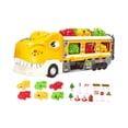 thumbnail image 3 of Juego de pista de carreras, camión transportador, juguete creativo, camión de transporte de dinosaurios, juguetes amarillo, 3 of 9
