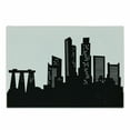 thumbnail image 1 of Singapore Cutting Board, Silhouette of the Buildings in Monochrome Style Busy Urban Vibes, Decorative Tempered Glass Cutting and Serving Board, in 3 Sizes, by Ambesonne, 1 of 2