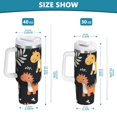 thumbnail image 6 of Yayeee 30oz Stainless Steel Tumbler with Straw and Handle Double-Wall Insulated Travel Water Bottle, Orange Dinosaur, 6 of 8