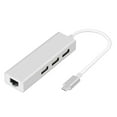 thumbnail image 1 of USB C to Ethernet Adapter with Type C USB 2.0 HUB 3 Ports RJ45 Network Card Lan Adapter for Macbook USB-C Type, 1 of 2