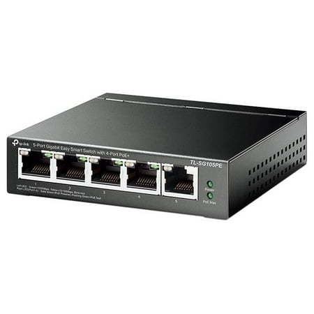 UPC: 0845973089986 | TP-Link 5 Port Gigabit PoE Switch | 4 PoE+ Port @65W | Easy Smart | Plug & Play | Limited Lifetime Protection | Shielded Ports | Support QoS  VLAN  IGMP and Link Aggregation (TL-SG105PE)